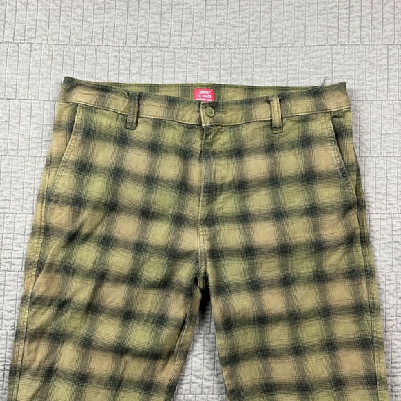 Levi's Pants Men 34x32 (34x30) Green Brown Plaid XX Chino Standard Taper - Picture 2 of 13